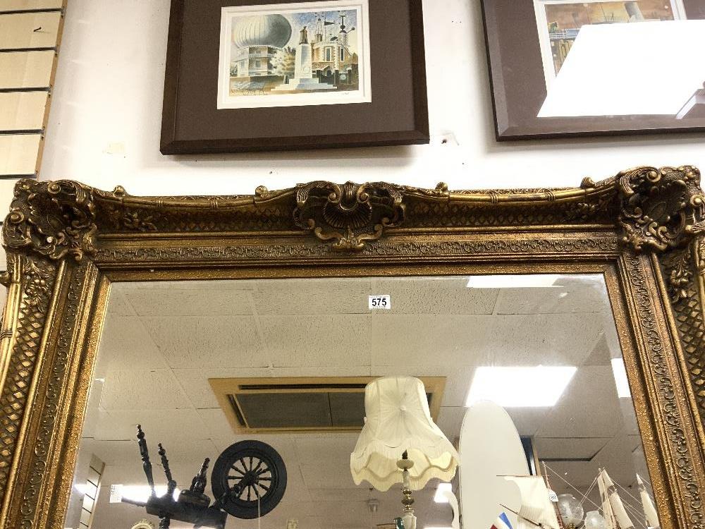 LARGE BEVELLED GILDED FRAMED WALL MIRROR 158 X 127CM - Image 2 of 3