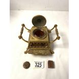 VINTAGE BRASS INKWELL; 18CM