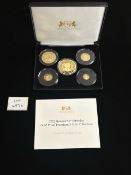 HARRINGTON & BRYNE 2021 QUEENS 95TH BIRTHDAY GOLD PROOF PREMIUM 5 - COIN COLLECTION ALL 22 CARAT