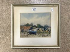 M LAMAWAY WATERCOLOUR FRAMED AND GLAZED 44.5 X 41CM