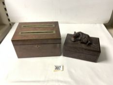 TWO VINTAGE BOXES INCLUDES BLACK FOREST STYLE BOX