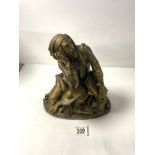 DEVEAUX SIGNED BRONZE; 28CM