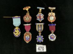 QUANTITY OF MASONIC MEDALS INCLUDES SILVER AND ENAMEL
