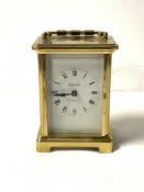 FRENCH 8 DAY BRASS CARRIAGE CLOCK BAYARD DUVERDREY & BOQUEL; 15CM