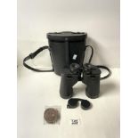 WWII US NAVY 7 X 50 BAUSCH AND LOMB BINOCULARS WITH CASE 1940S