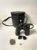 WWII US NAVY 7 X 50 BAUSCH AND LOMB BINOCULARS WITH CASE 1940S