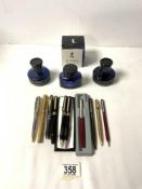 SHEAFFER 14K NIB FOUNTAIN PEN WITH A PARKER PEN AND PARKER INKS AND MORE