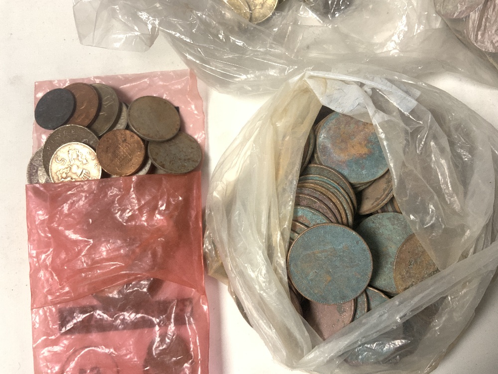 LARGE QUANTITY OF USED COINAGE SOME SILVER CONTENT - Image 3 of 6