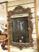 ORNATE GILDED WALL MIRROR 92 X 54CM