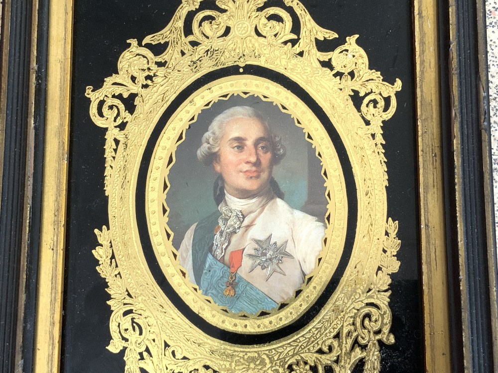 GILDED PRINT OF RETRATO DE LUIS XVI FRAMED AND GLAZED 20 X 35CM - Image 2 of 3