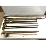 QUANTITY OF STICKS CANE AND SWORDS AND MORE INCLUDES SILVER COLLAR