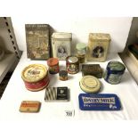 VINTAGE SWEET AND OTHER TINS - BARKER DOBSON TELEVISION SELECTION, CADBURYS DAIRY MILK AND OTHERS.