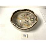 A JAPANESE CRACKLEWARE SATSUMA FRUIT BOWL; 24 CMS.