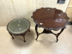 TWO OCCASIONAL TABLES, DROP LEAF AND PIE-CRUST