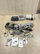 THREE NINTENDO CONSOLES, CONTROLLERS AND MORE.
