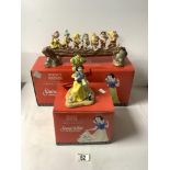 DISNEY SHOWCASE COLLECTION BY ROYAL DOULTON FIGURE OF SNOW WHITES 7 DWARFS AND SNOW WHITE FIGURE