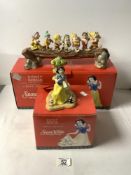 DISNEY SHOWCASE COLLECTION BY ROYAL DOULTON FIGURE OF SNOW WHITES 7 DWARFS AND SNOW WHITE FIGURE