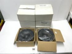 SIX WOOFER SPEAKERS AS NEW IN BOXES.