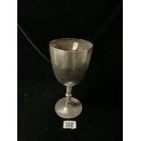 HALLMARKED SILVER TROPHY DATED 1912 BY HULKIN & HEATH TROPHY FOR LIVESTOCK; 25CM; 400 GRAMS