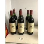 THREE BOTTLES OF CHATEAU HENNEBELLE, HAUT - MEDOC 1986, 1 BOTTLE 1982 CHATEAU HAUT - PAYRAGUE,