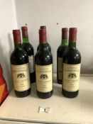 THREE BOTTLES OF CHATEAU HENNEBELLE, HAUT - MEDOC 1986, 1 BOTTLE 1982 CHATEAU HAUT - PAYRAGUE,