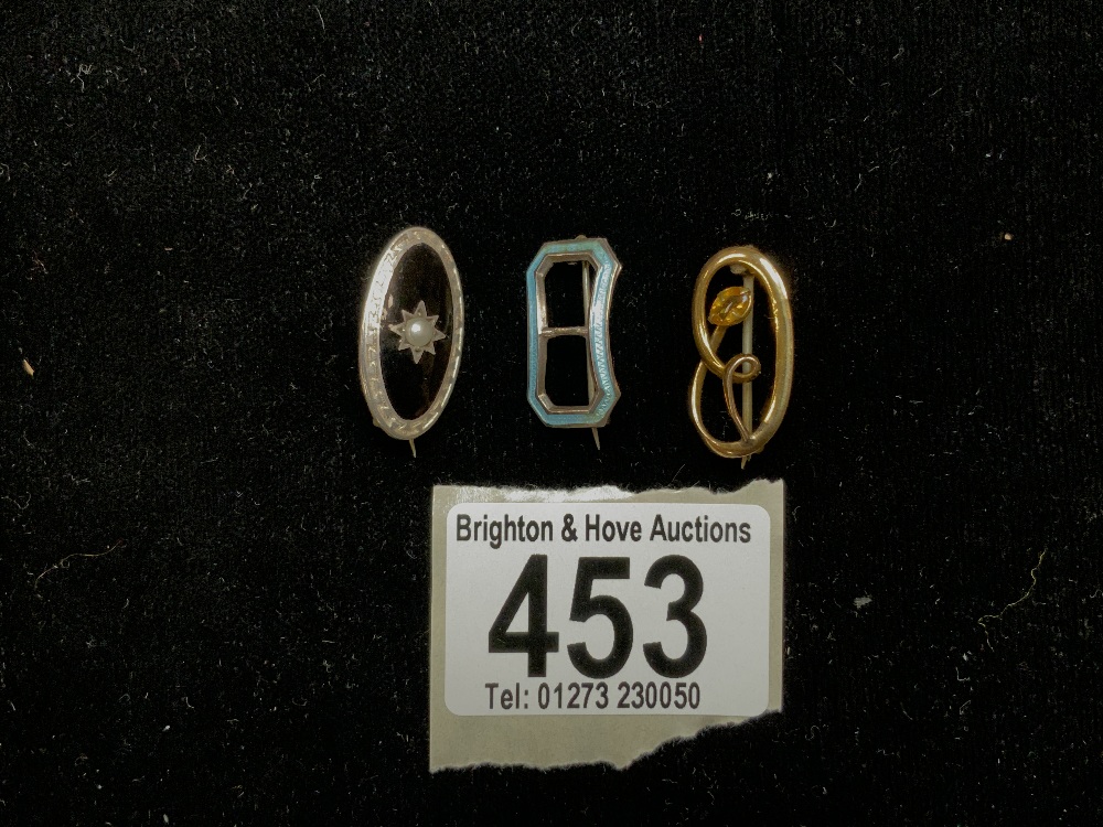 THREE SMALL CHARLES HORNER BROOCHES