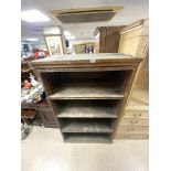 A VICTORIAN BIRDS EYE MAPLE VENEERED CUPBOARD; 96X60X156 CMS.