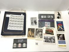 FOLDER OF ROYAL FIRST DAY COVERS, LOOSE FIRST DAY COVERS AND MODERN POSTCARDS.