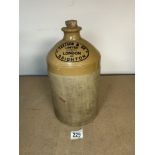 STONEWARE BEER FLAGON; TEETGEM & CO; LONDON AND BRIGHTON.