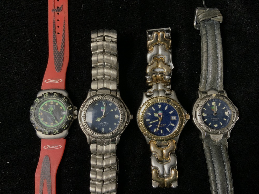 FOUR TAG-STYLE WATCHES, AUTOMATIC, PROFESSIONAL AND MORE - Image 2 of 3