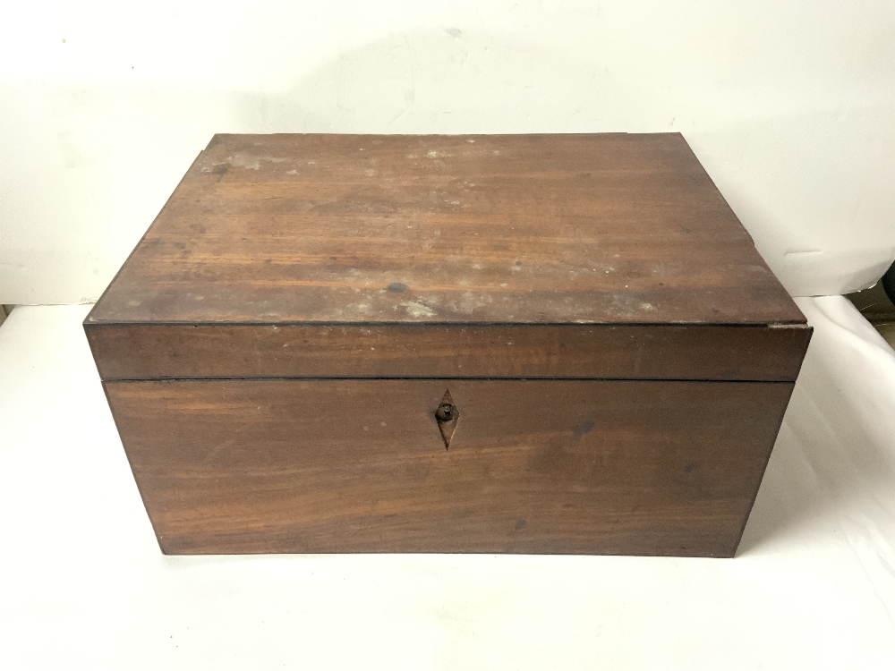 THREE VICTORIAN MAHOGANY BOXES. - Image 4 of 5