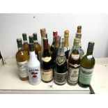FIVE BOTTLES OF BORDEAUX DOMAINE DE PHILLIPON AND OTHER BOTTLES OF WINES AND SPIRITS.