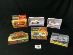 BOXED VINTAGE DINKY 207,211,213,132,DY-28 AND DY-12 MATCHBOX MECCANO