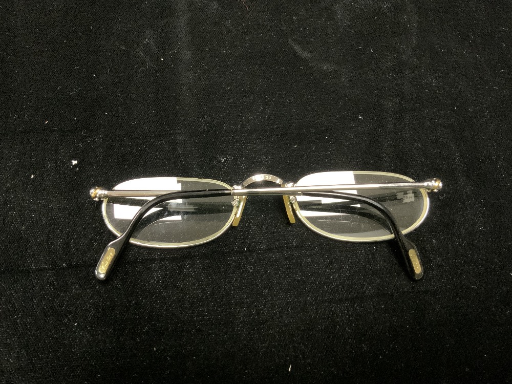 A PAIR OF CARTIER FRAMED GLASSES; IN CASE. - Image 6 of 6