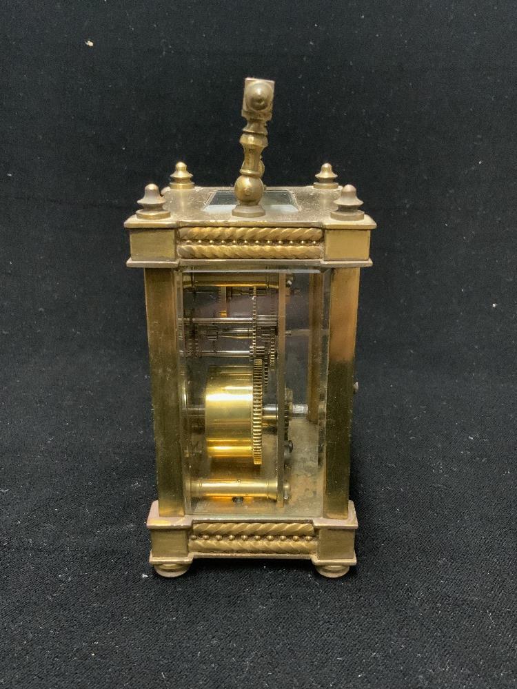 ORNATE FRENCH BRASS CARRIAGE CLOCK; DIAL A/F. - Image 2 of 4