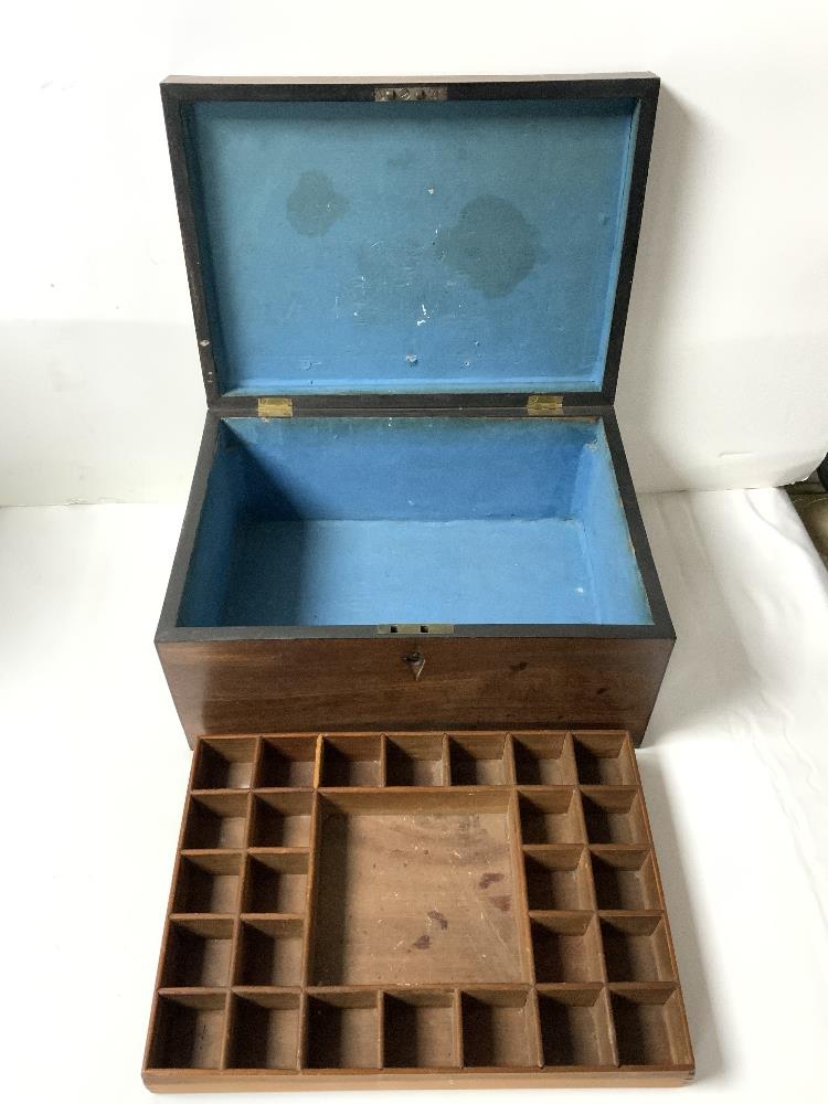 THREE VICTORIAN MAHOGANY BOXES. - Image 5 of 5