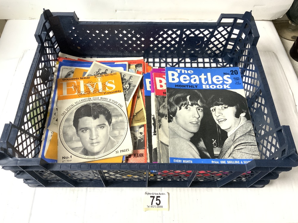 THE BEATLES BOOK - 12 MONTHLY EDITIONS FROM 1964/5/6, ELVIS MONTHLY SOUVENIR ISSUE AND FOOTBALL