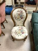 VINTAGE BEDROOM SPOONBACK CHAIR