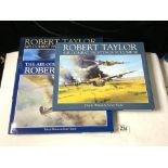 ROBERT TAYLOR - 3 VOLUMES OF AIR COMBAT PAINTINGS; TWO SIGNED BY THE ARTIST.