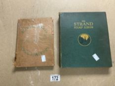 STRAND STAMP ALBUM OF GB AND WORLD STAMPS AND A ROYAL MAIL STAMP ALBUM.
