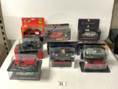 BOXED MODEL CLASSIC AND SUPER CARS, MATCHBOX SPECIAL FERRARI, SOLIDO FERRARI BB 76 AND OTHERS.