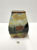 BORDER FINE ARTS PORCELAIN PICTURE VASE ' VIEW AT CHARTWELL ' BY WINSTON CHURCHILL; 27 CMS.