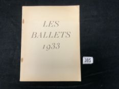 A COPY OF LES BALLETS 1933.