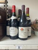 NINE BOTTLES OF VINTAGE BURGUNDY - TWO 1993 HAUTES COTES DE NUITS, THREE 1992, ONE 1998 LALANDE DE