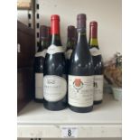 NINE BOTTLES OF VINTAGE BURGUNDY - TWO 1993 HAUTES COTES DE NUITS, THREE 1992, ONE 1998 LALANDE DE