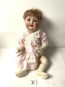 VINTAGE GERMAN BISQUE HEADED DOLL.