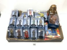 A COLLECTION OF DOCTOR WHO FIGURES IN BOXES.