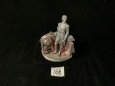 LEAD FIGURE OF LORD ADMIRAL NELSON MARKED TO BASE ZAHAROVA OF ST PETERSBURG; 14CM