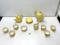 A 1930s ROYAL WINTON GRIMWADES SIX PIECE TEA SET WITH ADDITIONAL COFFEE POT