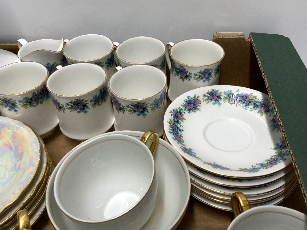 ROYAL STANDARD CARNIVAL PATTERN PORCELAIN COFFEE SET, AND A CZECHOSLOVAKIA PORCEAIN LUSTRE AND - Image 3 of 6